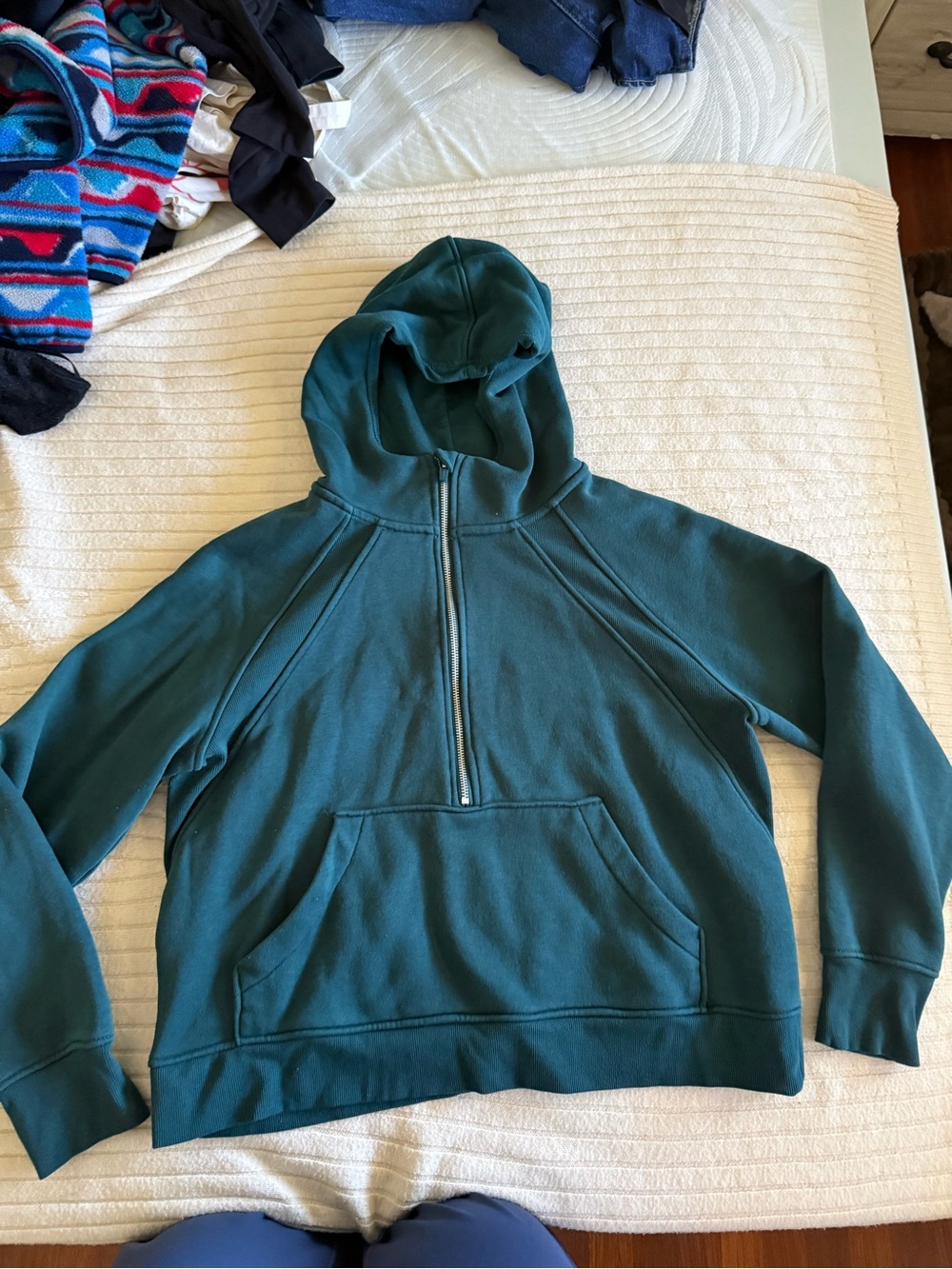 Danskin Teal Half-Zip Hoodie
